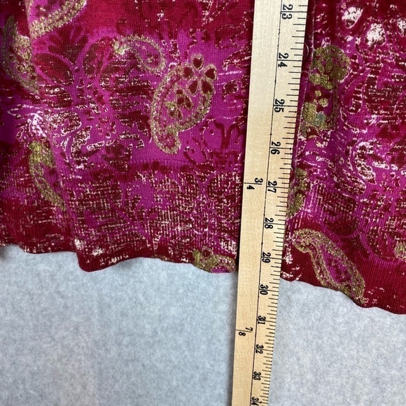 Avenue Light Weight Cardigan Sweater Red, Pink And Gold Size 26/28 - Picture 5 of 7